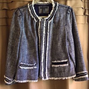 Chico’s size 12 tweed hip length jacket